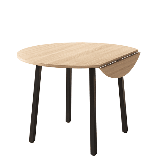 Mesa de jantar dobrável redonda 100 cm de mdf,carvalho