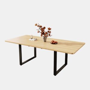 Mesa de jantar extensível retangular 140-220máx. cm de mdf,carvalho