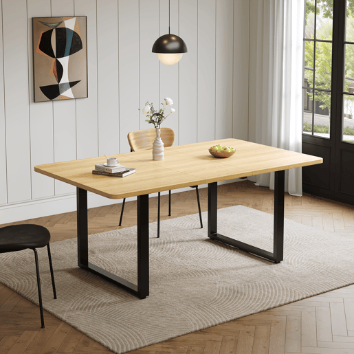Mesa de jantar extensível retangular 140-220máx. cm de mdf,carvalho Mesa de jantar extensível retangular 140-220máx. cm de mdf,carvalho