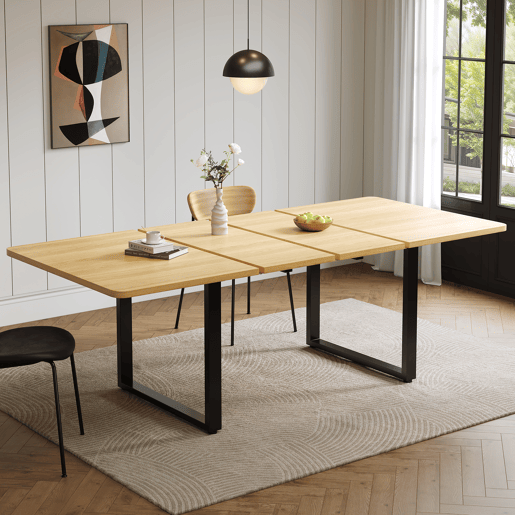 Mesa de jantar extensível retangular 140-220máx. cm de mdf,carvalho Mesa de jantar extensível retangular 140-220máx. cm de mdf,carvalho