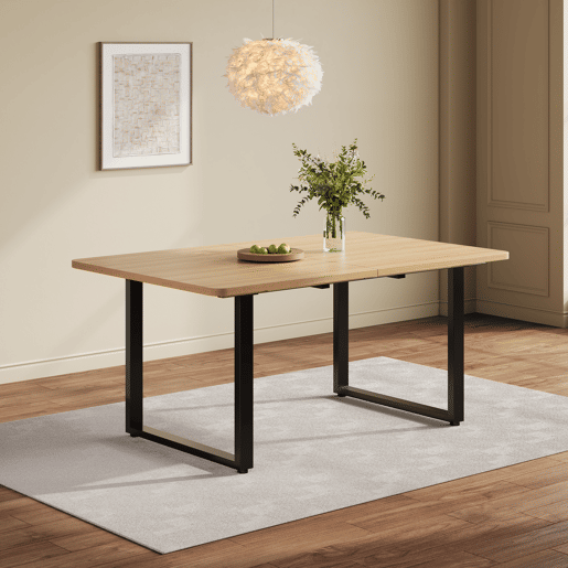 Mesa de jantar extensível retangular 140-220máx. cm de mdf,carvalho Mesa de jantar extensível retangular 140-220máx. cm de mdf,carvalho