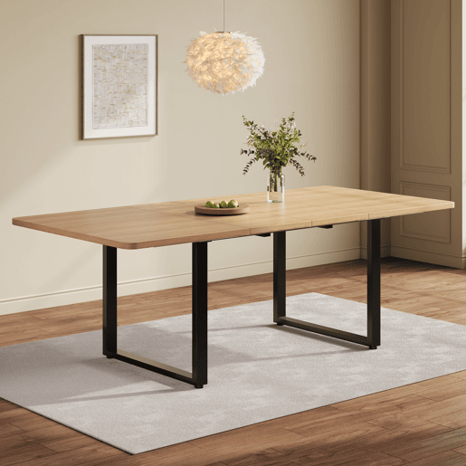 Mesa de jantar extensível retangular 140-220máx. cm de mdf,carvalho Mesa de jantar extensível retangular 140-220máx. cm de mdf,carvalho