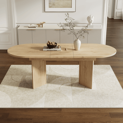 Mesa de jantar extensível oval 140-180máx. cm de mdf,carvalho