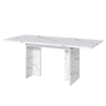 Mesa de jantar extensível retangular 140-180máx. cm de mdf,branco