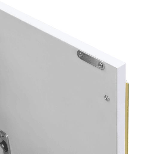 Móvel de TV alto brilho - portas texturizadas, detalhes dourados, arrumação - Branco