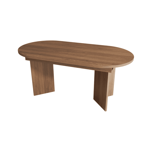Mesa de jantar extensível oval 140-180máx. cm de mdf,noz Mesa de jantar extensível oval 140-180máx. cm de mdf,noz