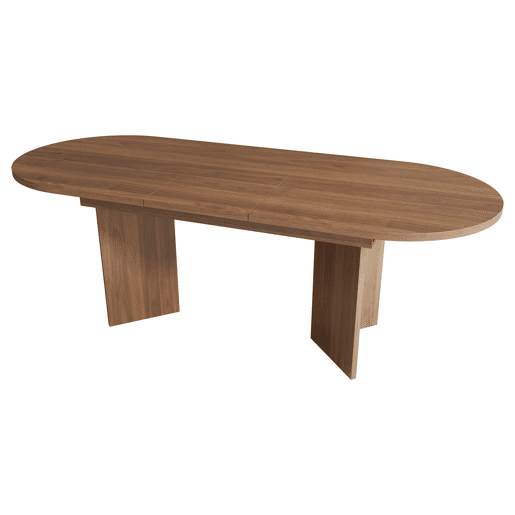 Mesa de jantar extensível oval 140-180máx. cm de mdf,noz Mesa de jantar extensível oval 140-180máx. cm de mdf,noz