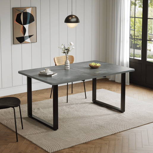 Mesa de jantar extensível retangular 140-220máx. cm de mdf,cinza Mesa de jantar extensível retangular 140-220máx. cm de mdf,cinza