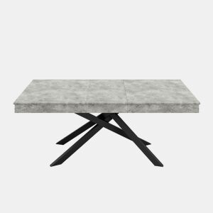 Mesa de jantar extensível retangular 140-180máx. cm de mdf,cinza