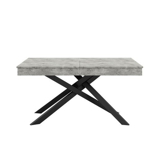 Mesa de jantar extensível retangular 140-180máx. cm de mdf,cinza