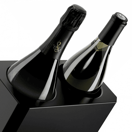 Arrefecedor elétrico de vinho HKoenig para 2 garrafas com controlo digital e temperatura regulável de 5 a 18 °C