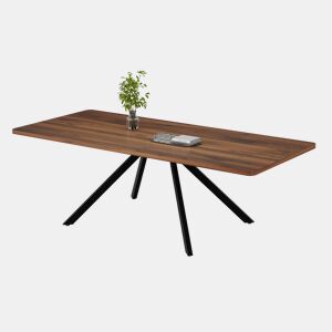 Mesa de jantar extensível retangular 160-240máx. cm de mdf,noz
