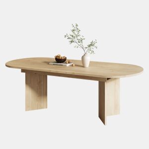 Mesa de jantar extensível oval 160-200máx. cm de mdf,madeira