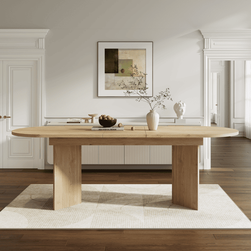 Mesa de jantar extensível oval 160-200máx. cm de mdf,madeira Mesa de jantar extensível oval 160-200máx. cm de mdf,madeira