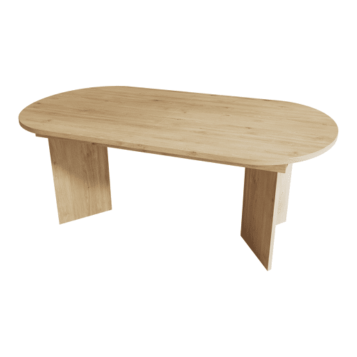 Mesa de jantar extensível oval 160-200máx. cm de mdf,madeira Mesa de jantar extensível oval 160-200máx. cm de mdf,madeira