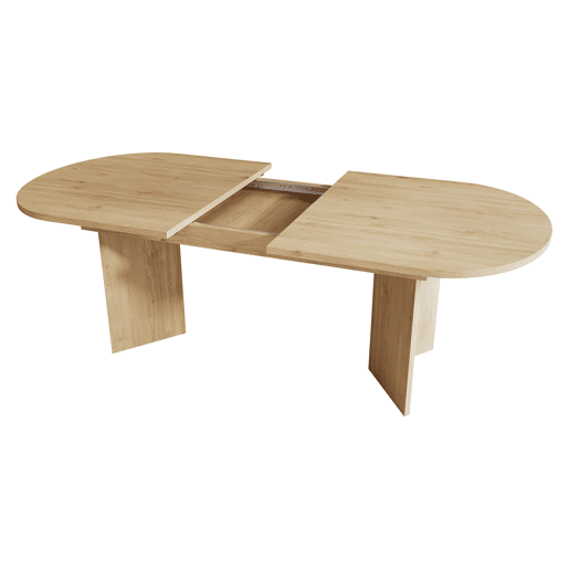 Mesa de jantar extensível oval 160-200máx. cm de mdf,madeira Mesa de jantar extensível oval 160-200máx. cm de mdf,madeira