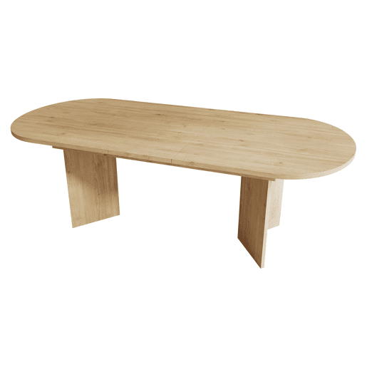 Mesa de jantar extensível oval 160-200máx. cm de mdf,madeira Mesa de jantar extensível oval 160-200máx. cm de mdf,madeira