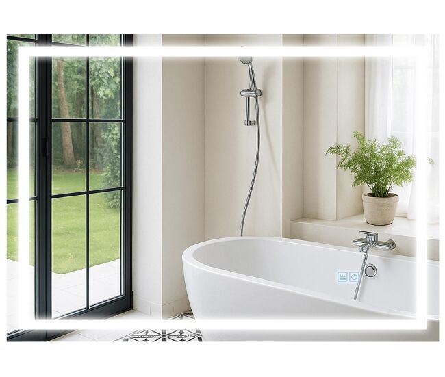 Espejo de baño jaffrey vidrio vidrio transparente 3.5x70x50 cm