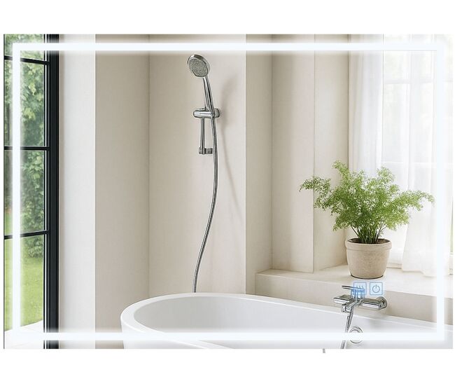 Espejo de baño jaffrey vidrio vidrio transparente 3.5x100x70 cm