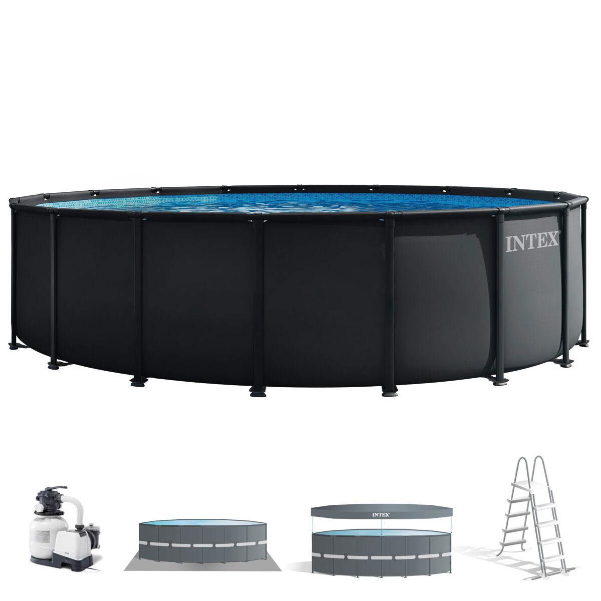 Intex piscina desmontable redonda ultra xtr 5 metros con depuradora y accesorios