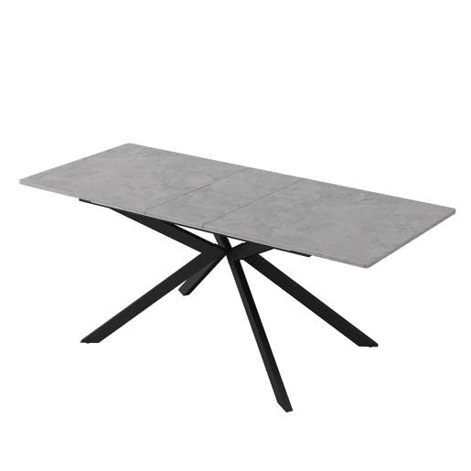 Mesa de jantar extensível retangular 150-180máx. cm de mdf,cinza
