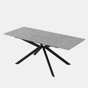 Mesa de jantar extensÃvel retangular 150-180máx. cm de mdf,cinza