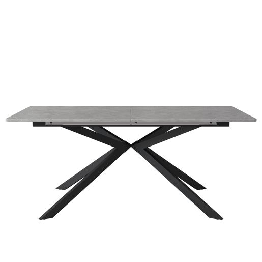Mesa de jantar extensível retangular 150-180máx. cm de mdf,cinza