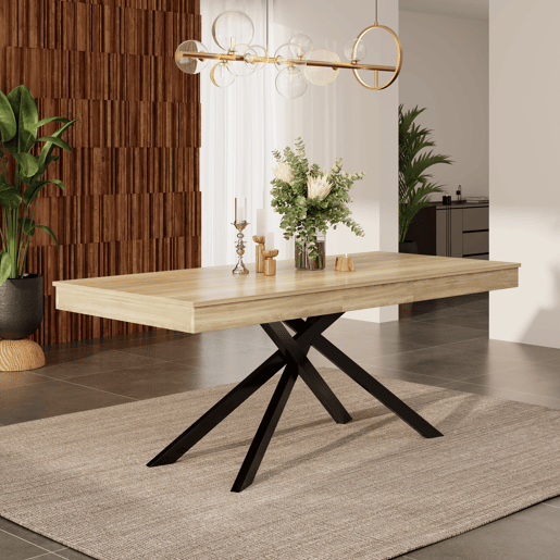 Mesa de jantar extensível retangular 140-180máx. cm de mdf,carvalho Mesa de jantar extensível retangular 140-180máx. cm de mdf,carvalho