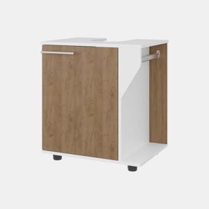 AS CRZ armário para lavatório pedestal com compartimento lateral