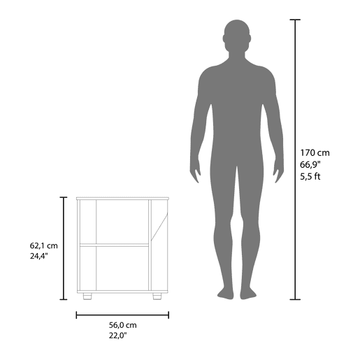 AS CRZ armário para lavatório pedestal com compartimento lateral
