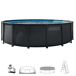 INTEX - Piscina desmontable circular INTEX - Piscina desmontable circular Gris Oscuro