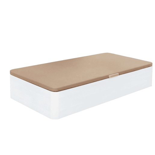 Sofá de quarto Reo 90x190 cm, branco, com abertura lateral, base estofada Sofá de quarto Reo 90x190 cm, branco, com abertura lateral, base estofada