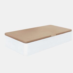 Sofá de quarto Reo 90x190 cm, branco, com abertura lateral, base estofada