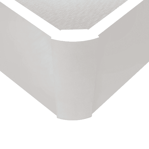 Sofá de quarto Reo 90x190 cm, branco, com abertura lateral, base estofada Sofá de quarto Reo 90x190 cm, branco, com abertura lateral, base estofada