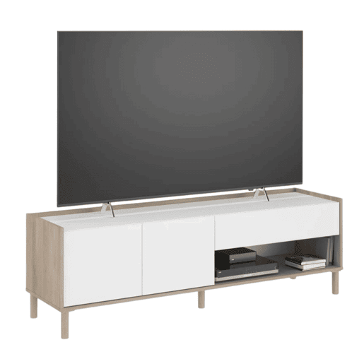Conjunto de sala de estar Azzaro, composto por móvel para TV, mesa de centro