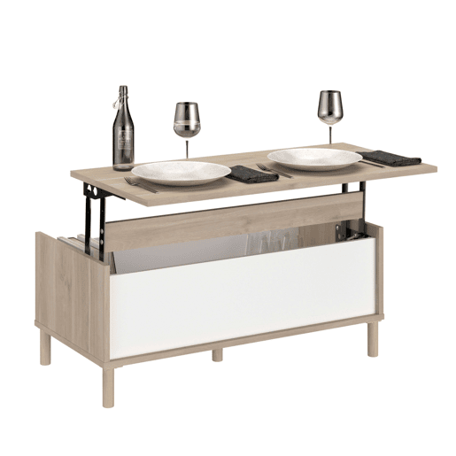 Conjunto de sala de estar Azzaro, composto por móvel para TV, mesa de centro