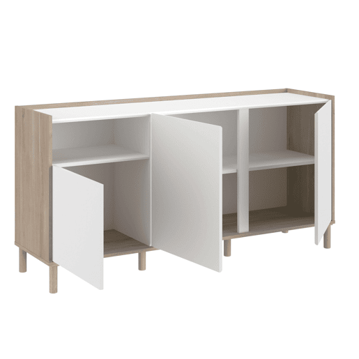 Conjunto de sala de estar Azzaro, composto por móvel para TV, mesa de centro