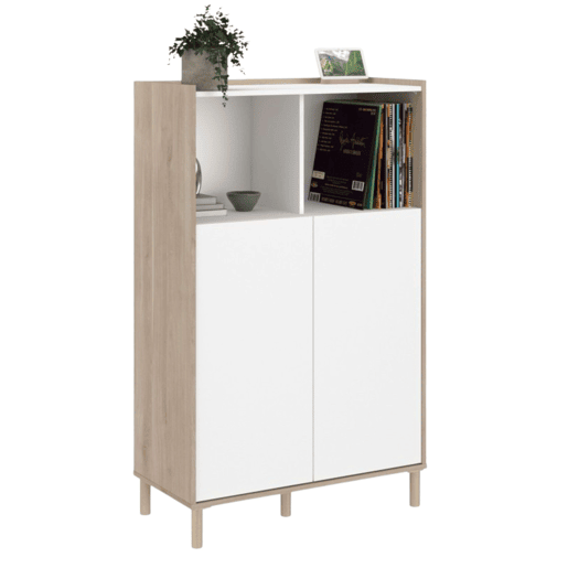 Conjunto de sala de estar Azzaro, composto por móvel para TV, mesa de centro