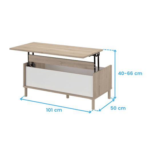 Conjunto de sala de estar Azzaro, composto por móvel para TV, mesa de centro