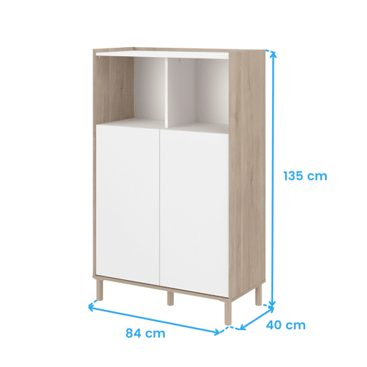 Conjunto de sala de estar Azzaro, composto por móvel para TV, mesa de centro