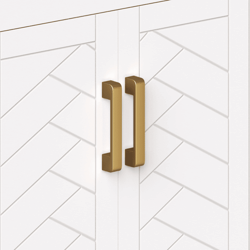 Móvel de lavatório 76,5x46,5x84,5 cm - 3 gavetas, prateleira lateral, fecho suave, cerâmica - Branco
