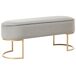 Beliani Banco de cama Milry 104x40 Beliani Banco de cama Milry 104x40 Gris Claro
