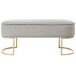 Beliani Banco de cama Milry 104x40 Beliani Banco de cama Milry 104x40 Gris Claro
