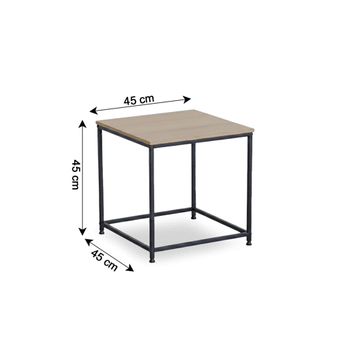 Mesa lateral Nancy em estilo industrial
