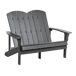Beliani Banco Madera plástica Adirondack 125x73 Beliani Banco Madera plástica Adirondack 125x73 Azul Claro