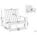 Beliani Banco Madera plástica Adirondack 125x73 Beliani Banco Madera plástica Adirondack 125x73 Azul Claro