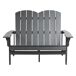 Beliani Banco Madera plástica Adirondack 125x73 Beliani Banco Madera plástica Adirondack 125x73 Azul Claro