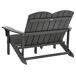 Beliani Banco Madera plástica Adirondack 125x73 Beliani Banco Madera plástica Adirondack 125x73 Azul Claro