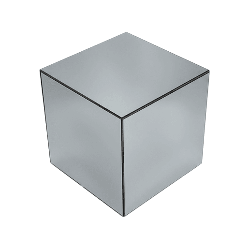 Mesa de apoio cubo espelho, 35cm, Mirage, Transparent, 35x35x36 cm Mesa de apoio cubo espelho, 35cm, Mirage, Transparent, 35x35x36 cm