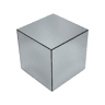Mesa de apoio cubo espelho, 35cm, Mirage, Transparent, 35x35x36 cm